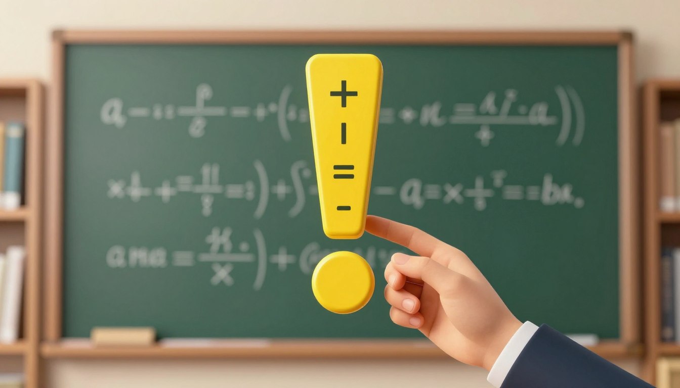 wykrzyknik w matematyce