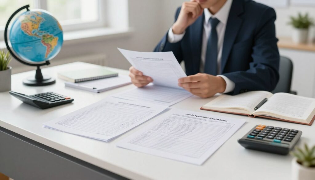 A detailed examination of "wyniki egzaminu ósmoklasisty" displayed prominently on a modern, elegant desk. In the foreground, a neatly arranged set of exam result papers with a checklist and a calculator, symbolizing academic achievement. In the middle ground, a thoughtful student in professional business attire, reviewing the papers, surrounded by motivational items like a globe and study materials. The background features a bright, airy classroom or study space with soft natural light streaming through a window, enhancing the focused and determined atmosphere. The overall mood conveys a sense of hope and anticipation regarding the future, with a balanced composition emphasizing both the results and the student’s aspirations. A detailed examination of "wyniki egzaminu ósmoklasisty" displayed prominently on a modern, elegant desk. In the foreground, a neatly arranged set of exam result papers with a checklist and a calculator, symbolizing academic achievement. In the middle ground, a thoughtful student in professional business attire, reviewing the papers, surrounded by motivational items like a globe and study materials. The background features a bright, airy classroom or study space with soft natural light streaming through a window, enhancing the focused and determined atmosphere. The overall mood conveys a sense of hope and anticipation regarding the future, with a balanced composition emphasizing both the results and the student’s aspirations.