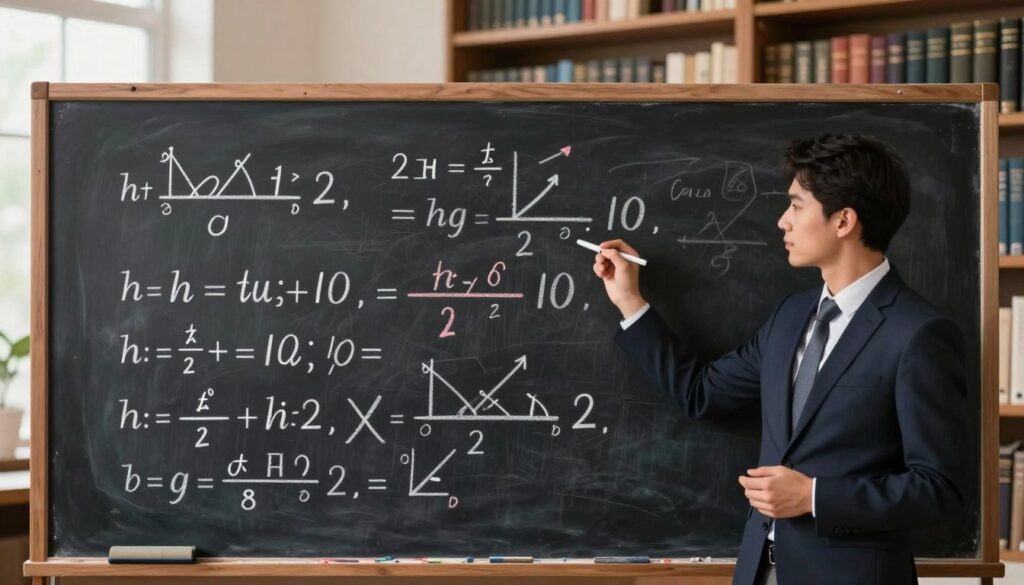 A visually engaging illustration depicting the concept of adding logarithms with different bases. In the foreground, a well-organized blackboard filled with mathematical equations showcasing various logarithmic expressions, such as log base 2 and log base 10, with vibrant colored chalks. In the middle, a professional mathematician in business attire, thoughtfully writing and explaining the equations, highlighting the differences in bases. The background features bookshelves filled with mathematical texts and a soft-focus window allowing natural light to illuminate the scene, casting a warm glow. The overall mood is academic and inviting, emphasizing curiosity and clarity in understanding complex concepts without any textual distractions. A visually engaging illustration depicting the concept of adding logarithms with different bases. In the foreground, a well-organized blackboard filled with mathematical equations showcasing various logarithmic expressions, such as log base 2 and log base 10, with vibrant colored chalks. In the middle, a professional mathematician in business attire, thoughtfully writing and explaining the equations, highlighting the differences in bases. The background features bookshelves filled with mathematical texts and a soft-focus window allowing natural light to illuminate the scene, casting a warm glow. The overall mood is academic and inviting, emphasizing curiosity and clarity in understanding complex concepts without any textual distractions.