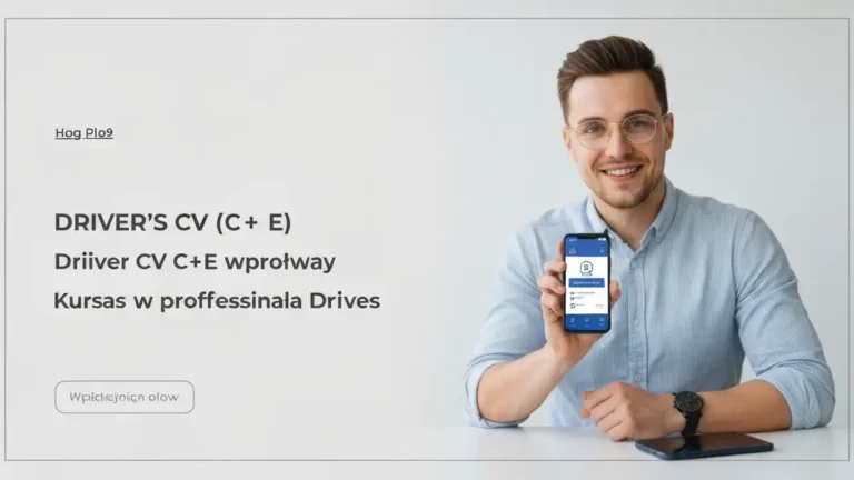 CV kierowcy C+E 2026 - wzór i kursy obowiązkowe - ilustracja